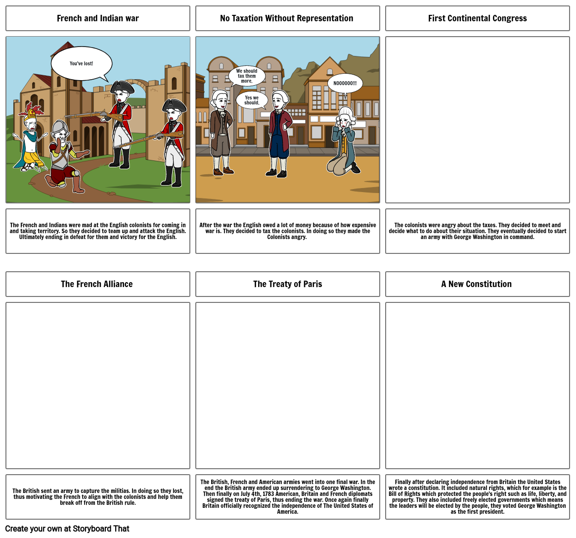 American Revolution Storyboard por 39ef72bc