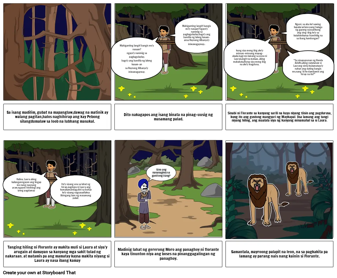 Florante at Laura Storyboard Aralin 1-3