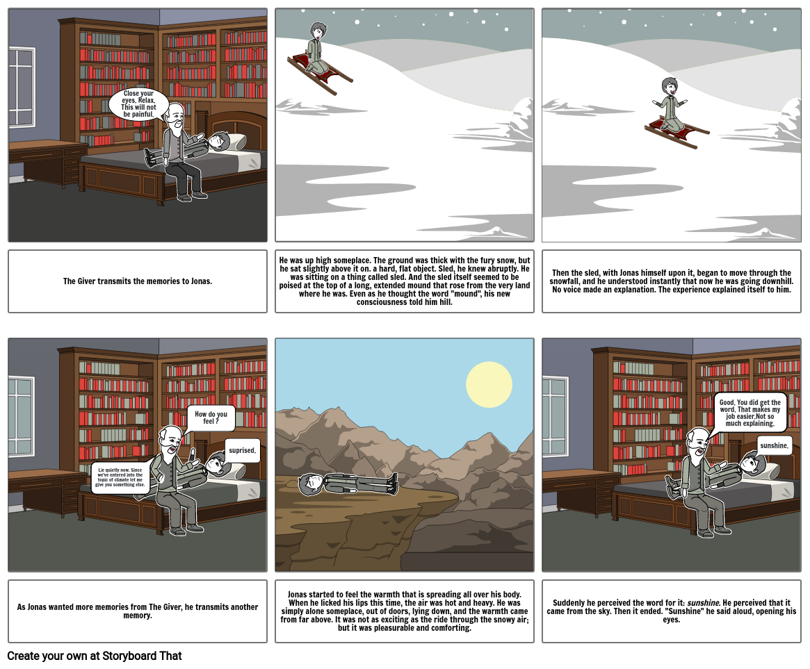 The Giver Storyboard By 3a4542c6