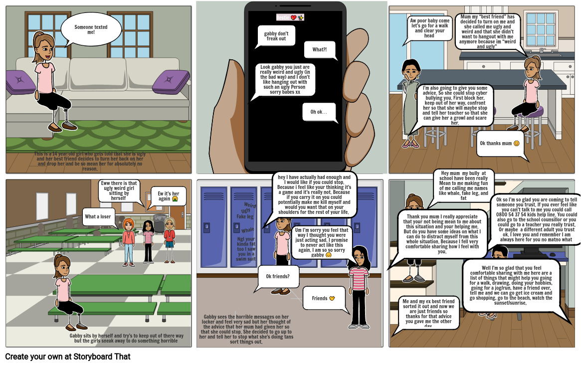 Cyber Bullying Assessment Storyboard Por 3ad24b00