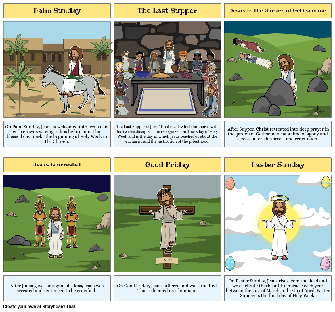 Holy Week Story Board School Storyboard by 3bc2484f