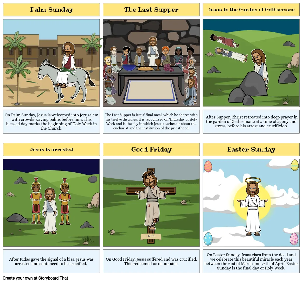 Holy Week Story Board - School