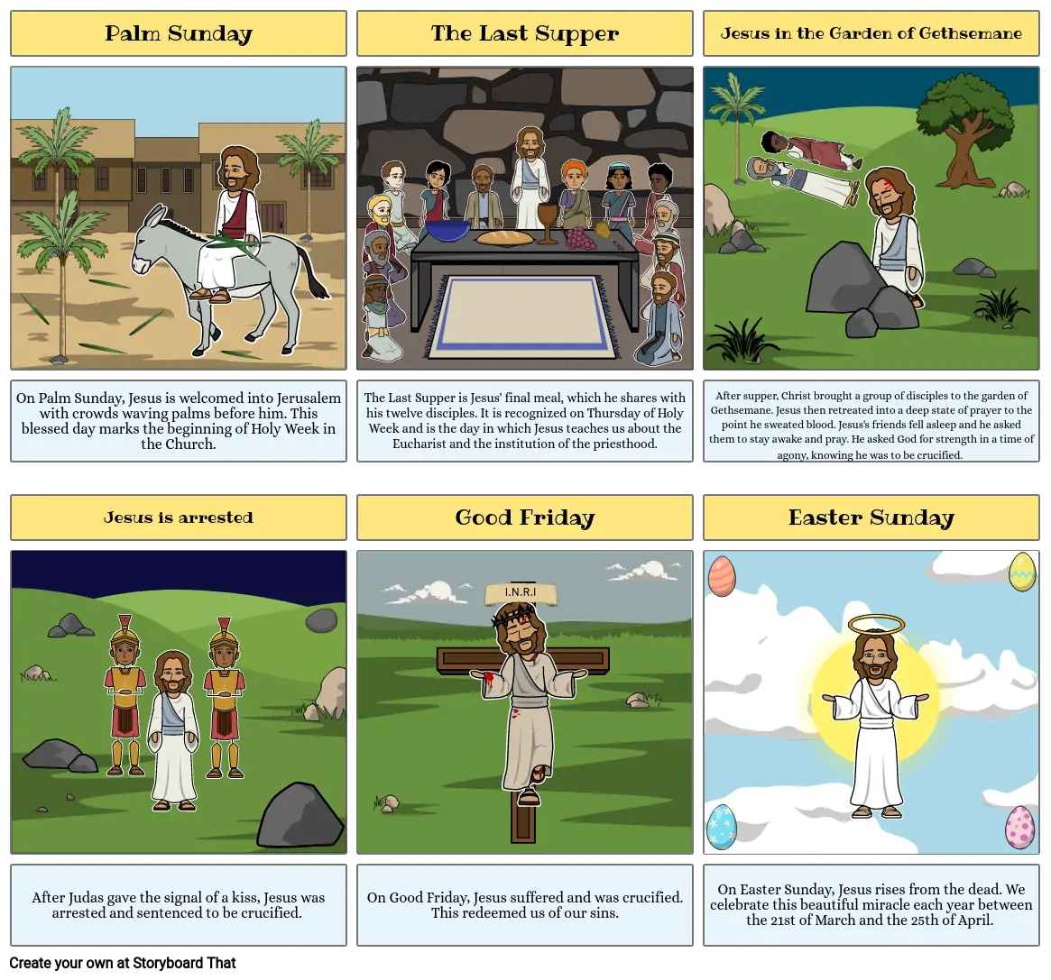 Holy Week Story Board - School