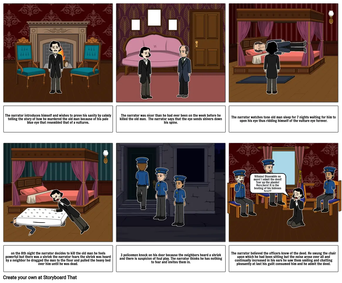 The Tell-Tale Heart Storyboard par 3bdbbc12