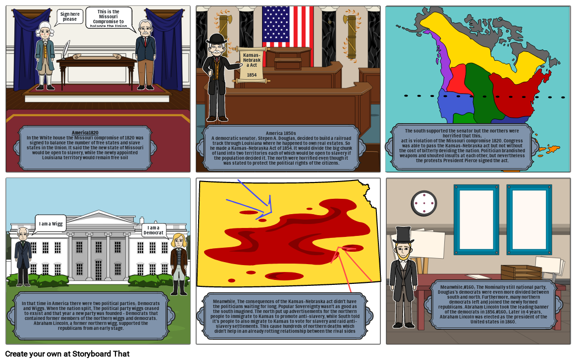 American Civil War Storyboard