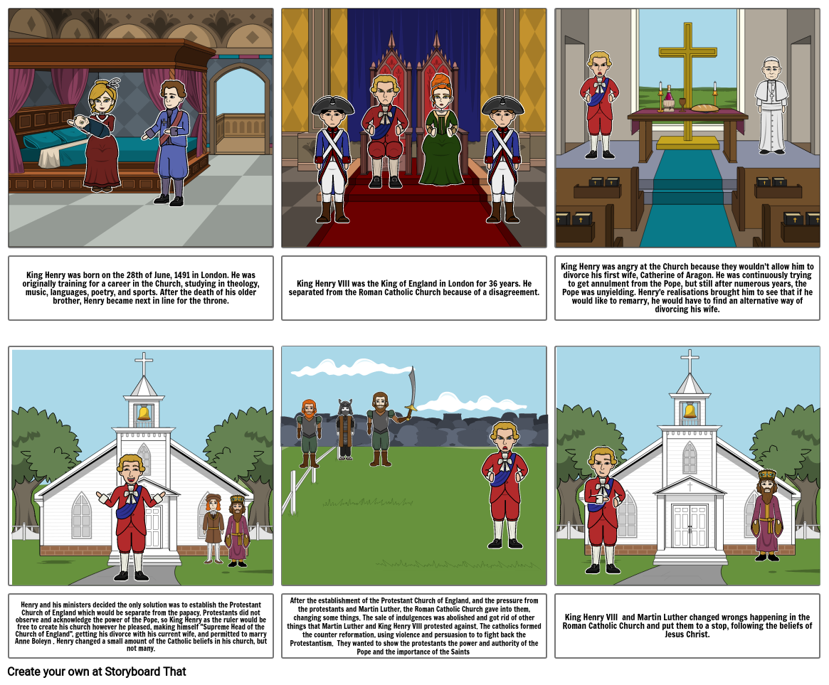 King Henry VIII story Storyboard by 3bf9ae8e