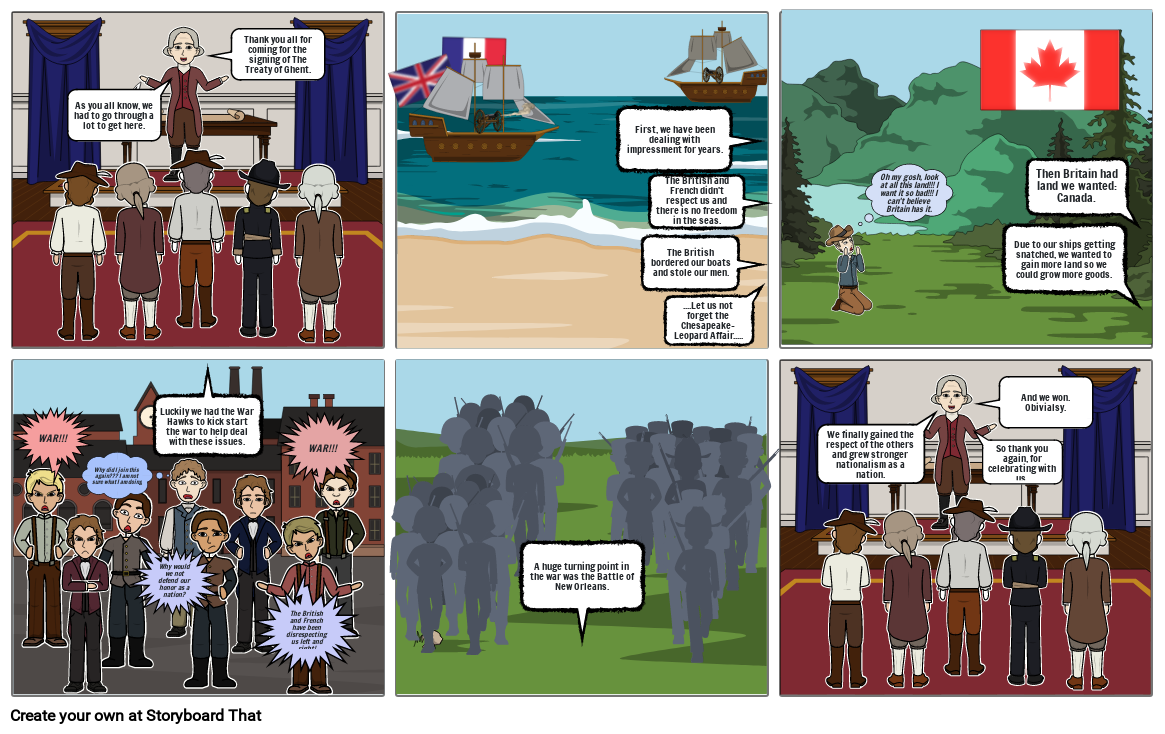 Comic Strip; War of 1812