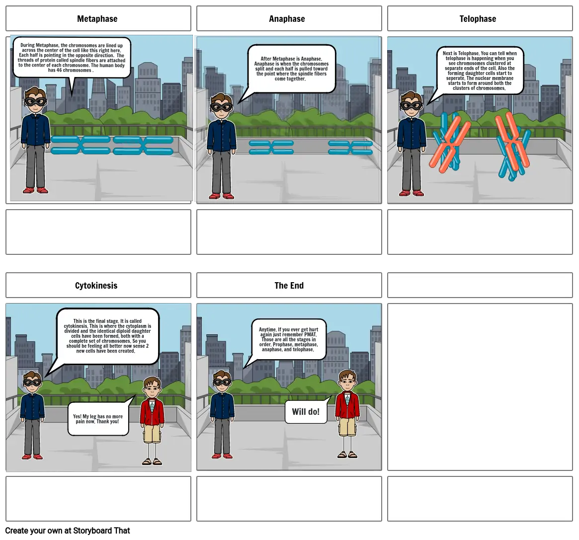 Casey&#39;s Mitosis storyboard