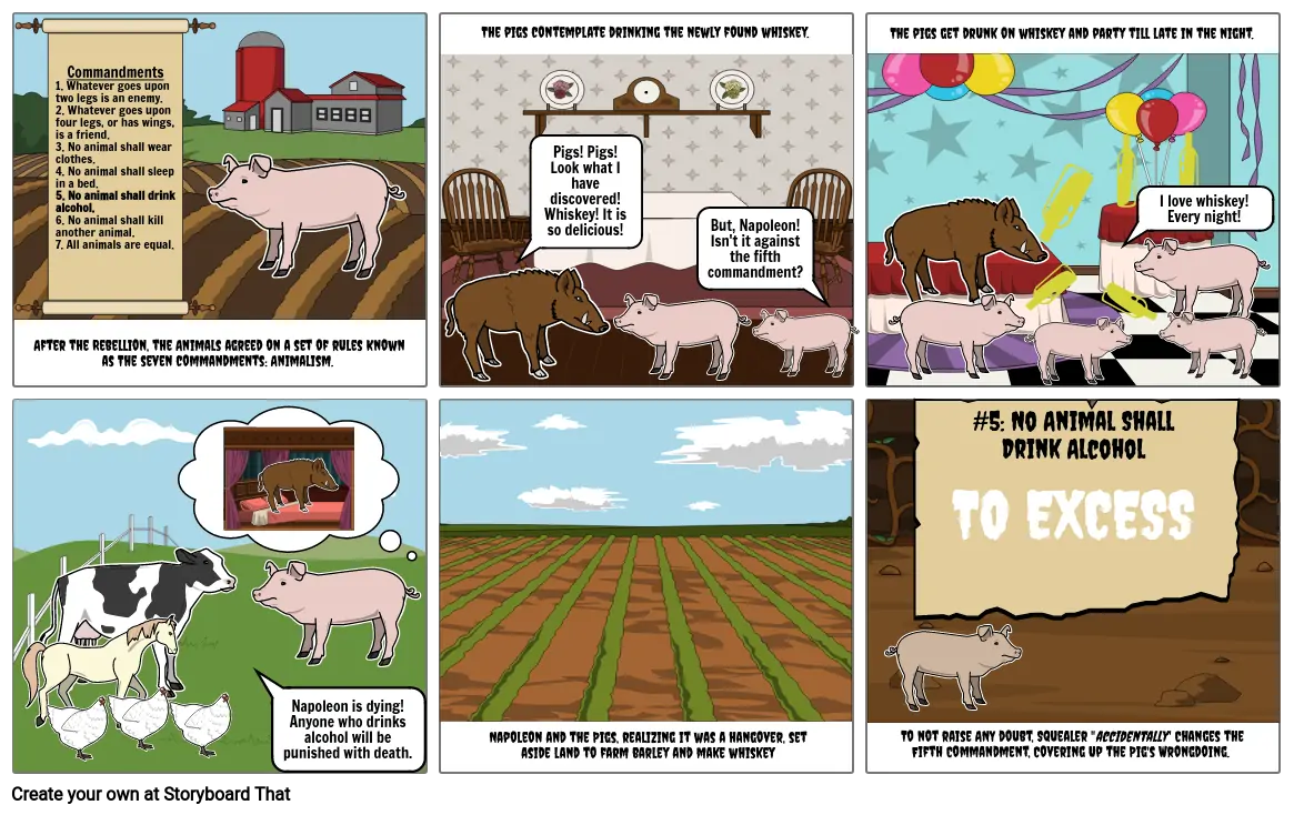 Animal Farm Comic Strip Project