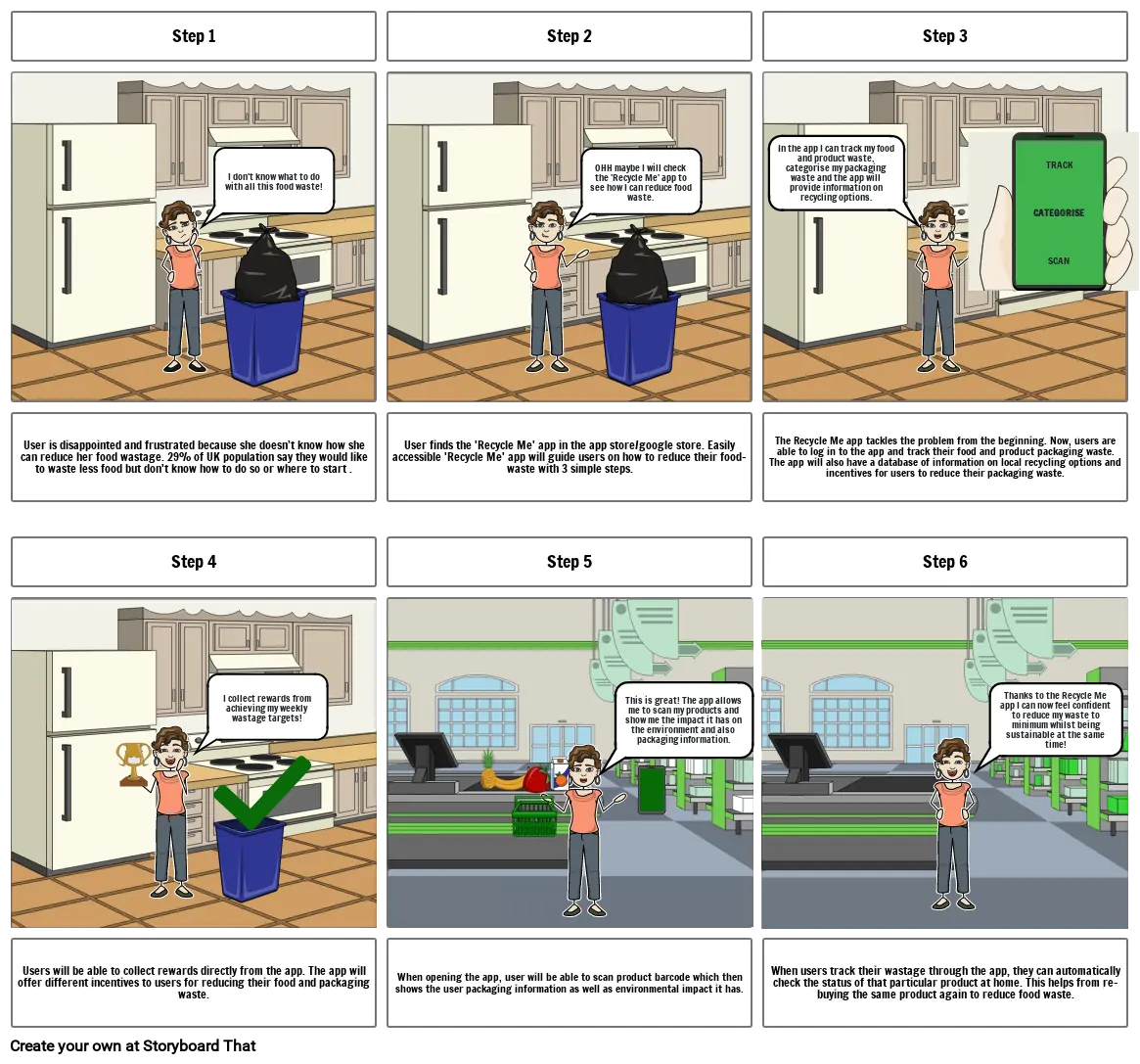 RECYLCING STORYBOARD