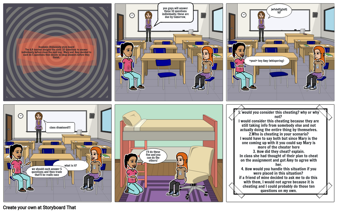 Academic Dishonesty Storyboard