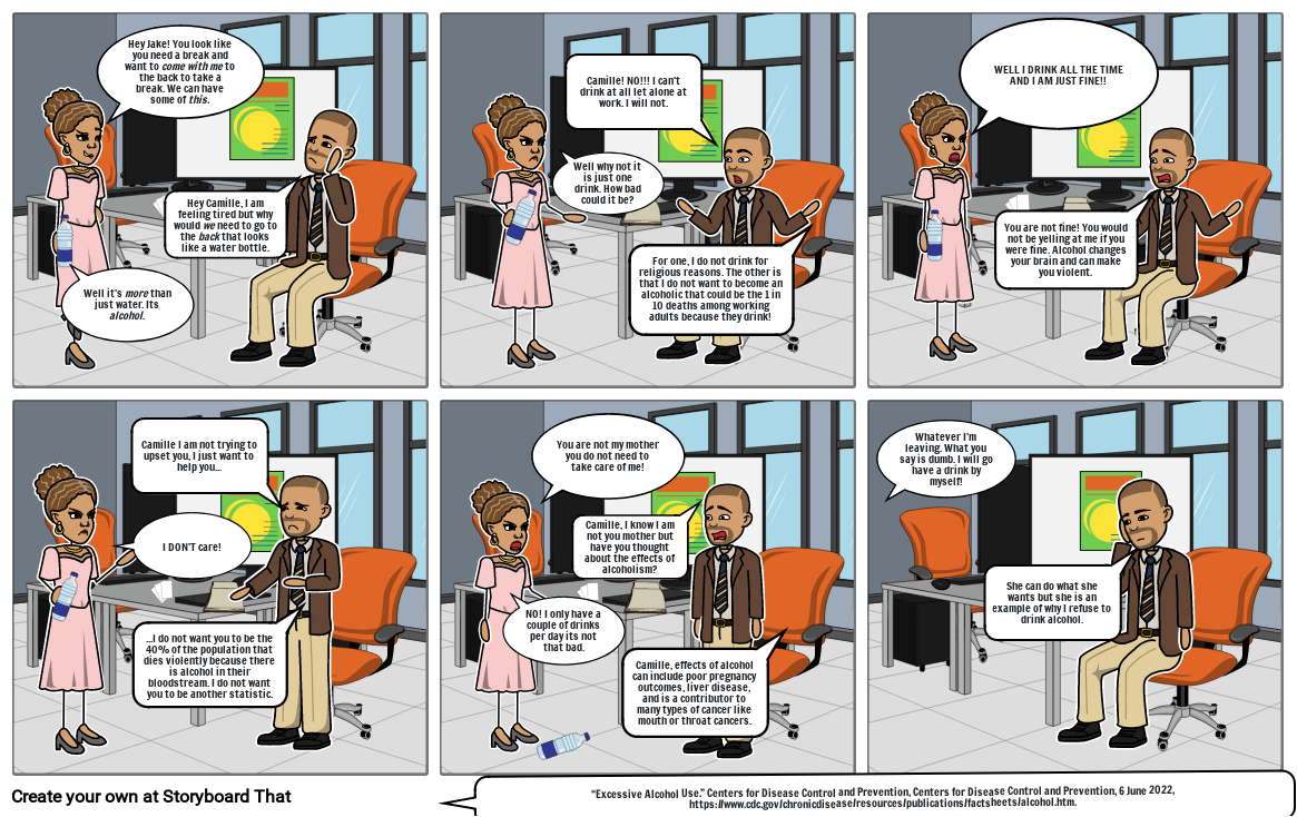 Risk Behavior Comic Strip Storyboard por 3d78212e