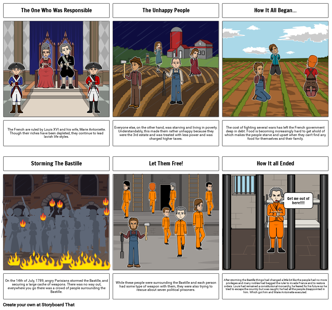 The Storming Of Bastille Storyboard Por 3d8a54d8