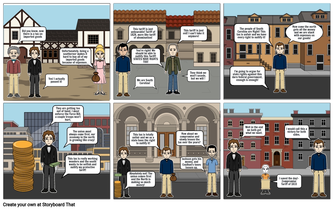 The Nullification Crisis Storyboard by 3de9c6e5
