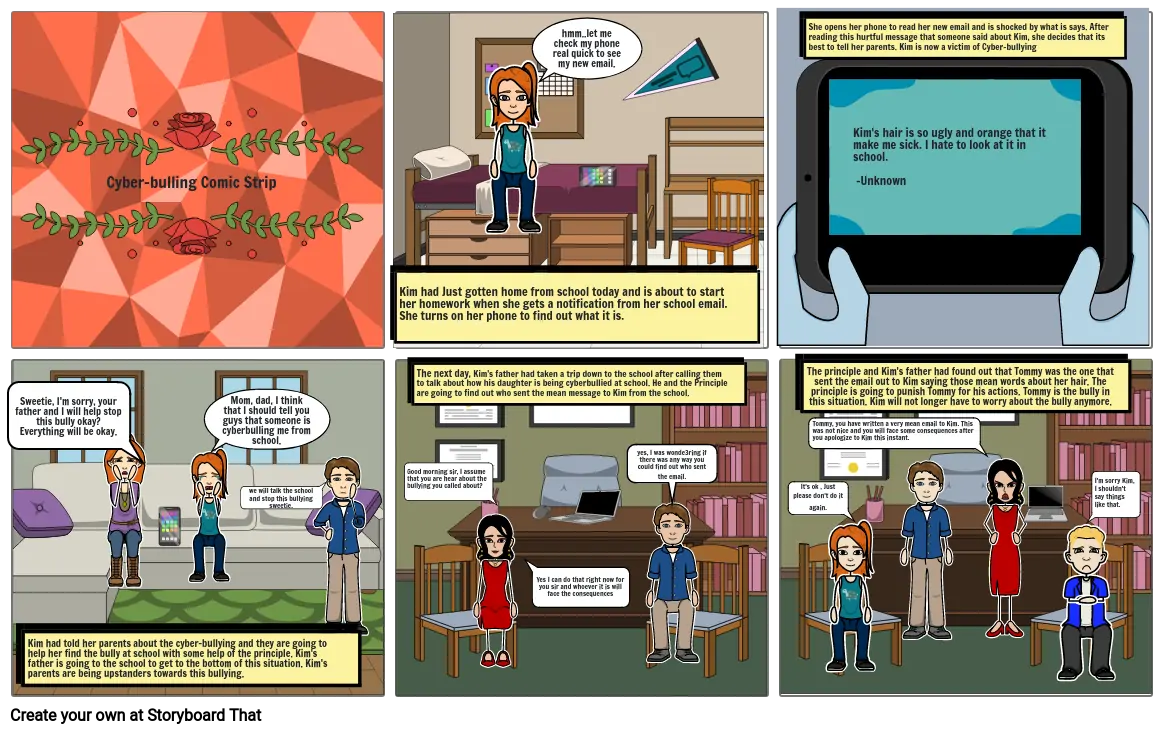 Cyberbullying Comic Strip- Laney DiPiero