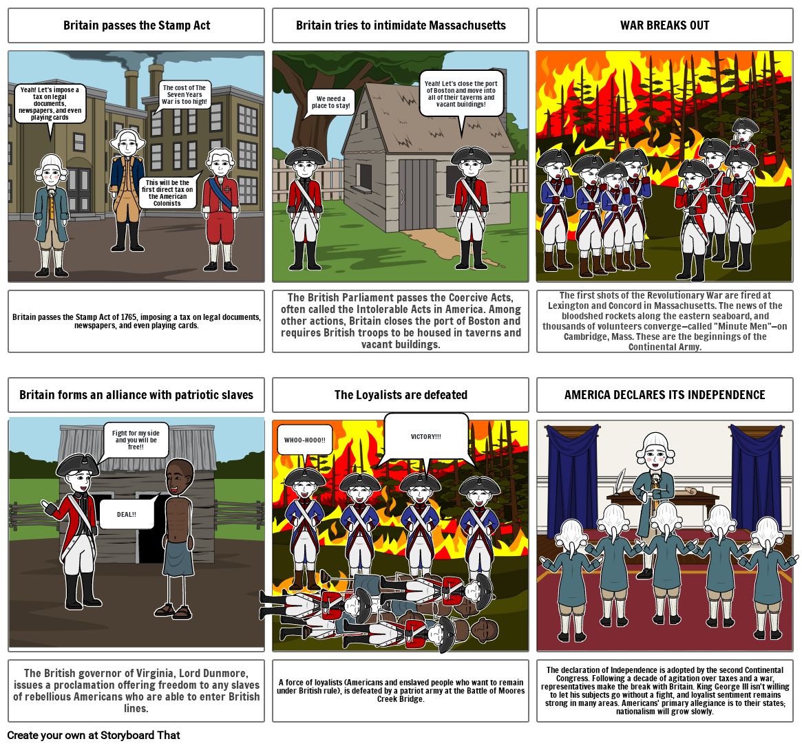 Revolutionary War I Storyboard By 3e1bbfbb