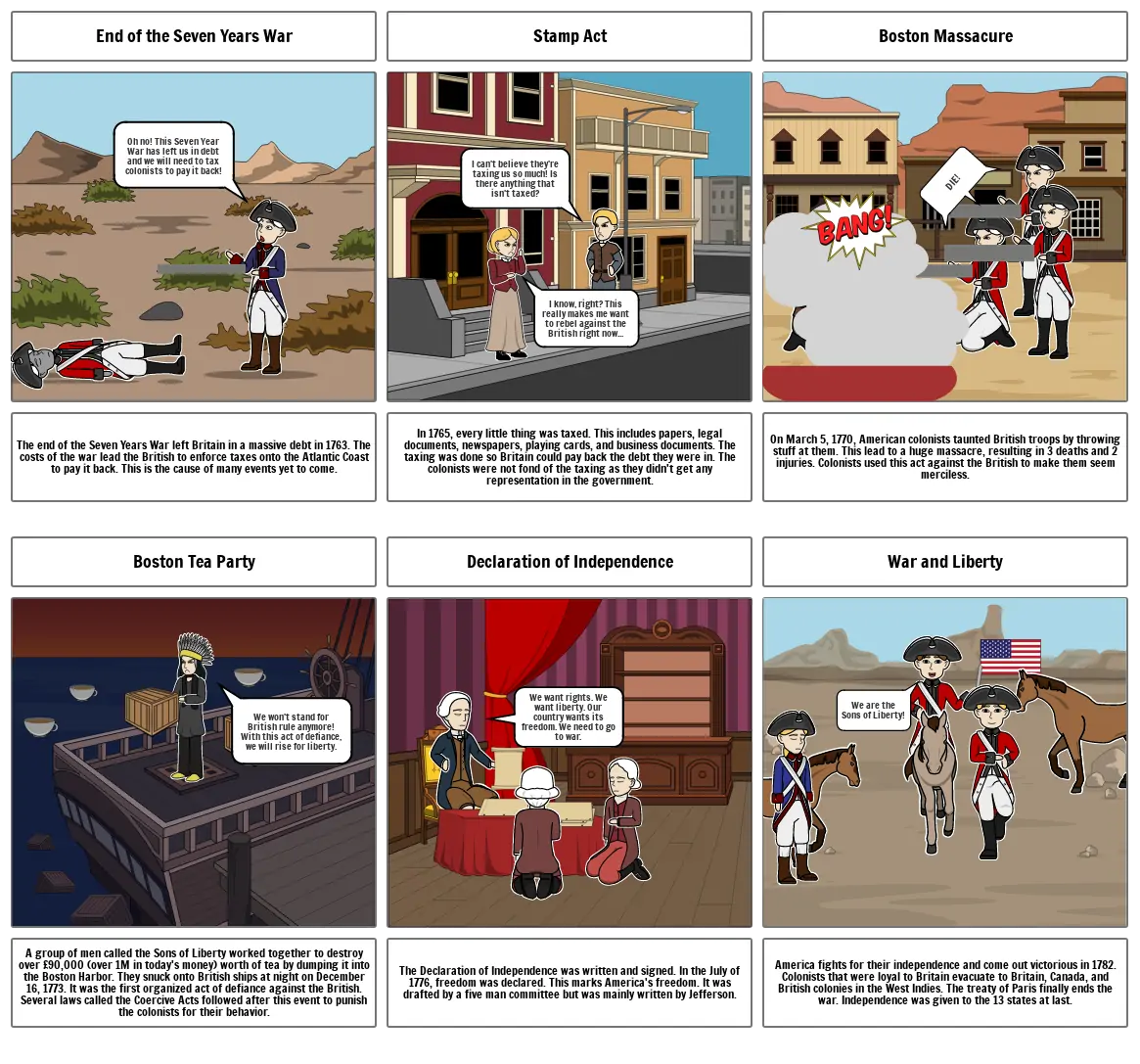 Revolutionary War Storyboard Por 3e1bbfbb