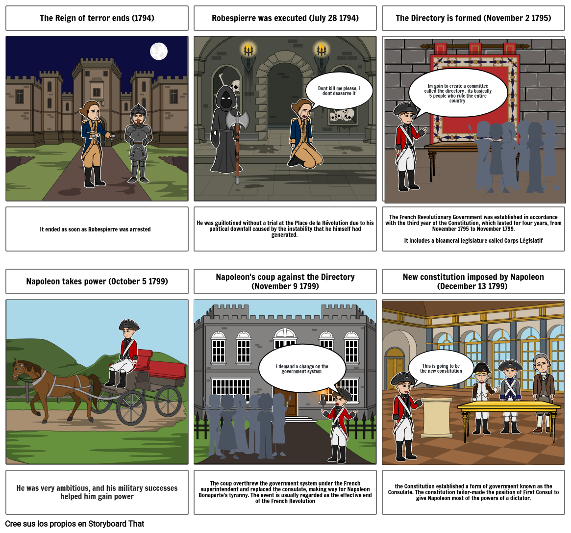 The french revolution Storyboard by 3e27db2e
