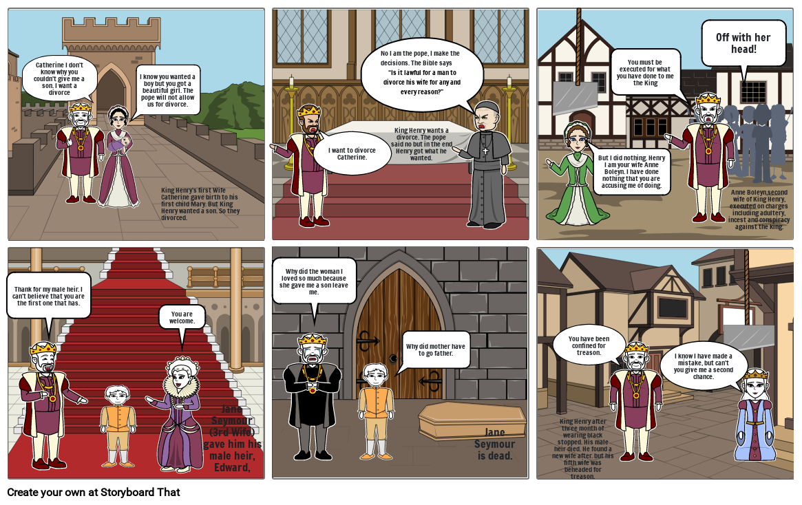 King Henry and his 6 wives Storyboard por 3e3fb441