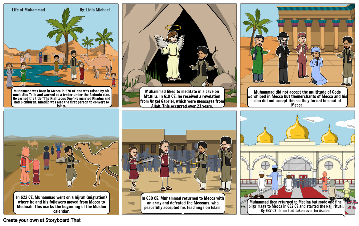 Life of Muhammad Storyboard by 3e44f557