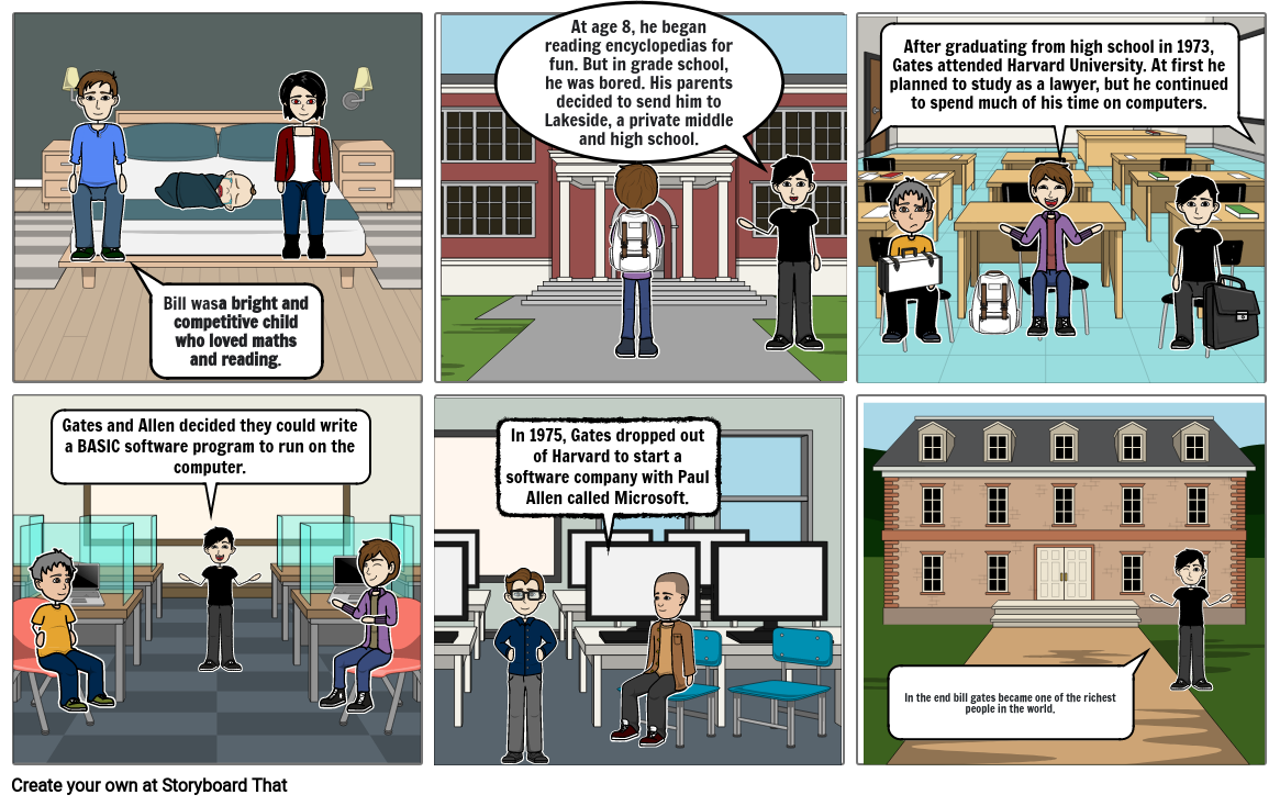 bill gates comic Storyboard by 3e76947e