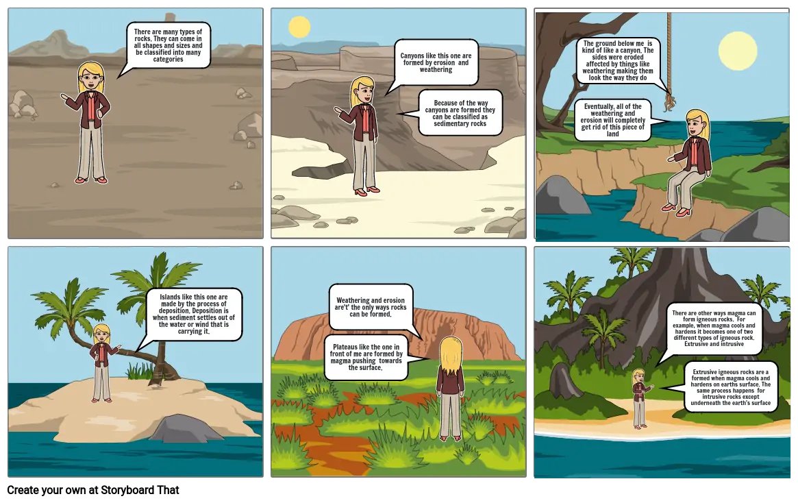 Comic Strip about rocks Storyboard by 3e8336d9