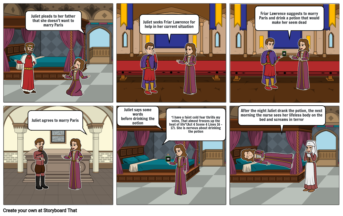 Romeo And Juliet Story Board Storyboard By 3e8bbd66