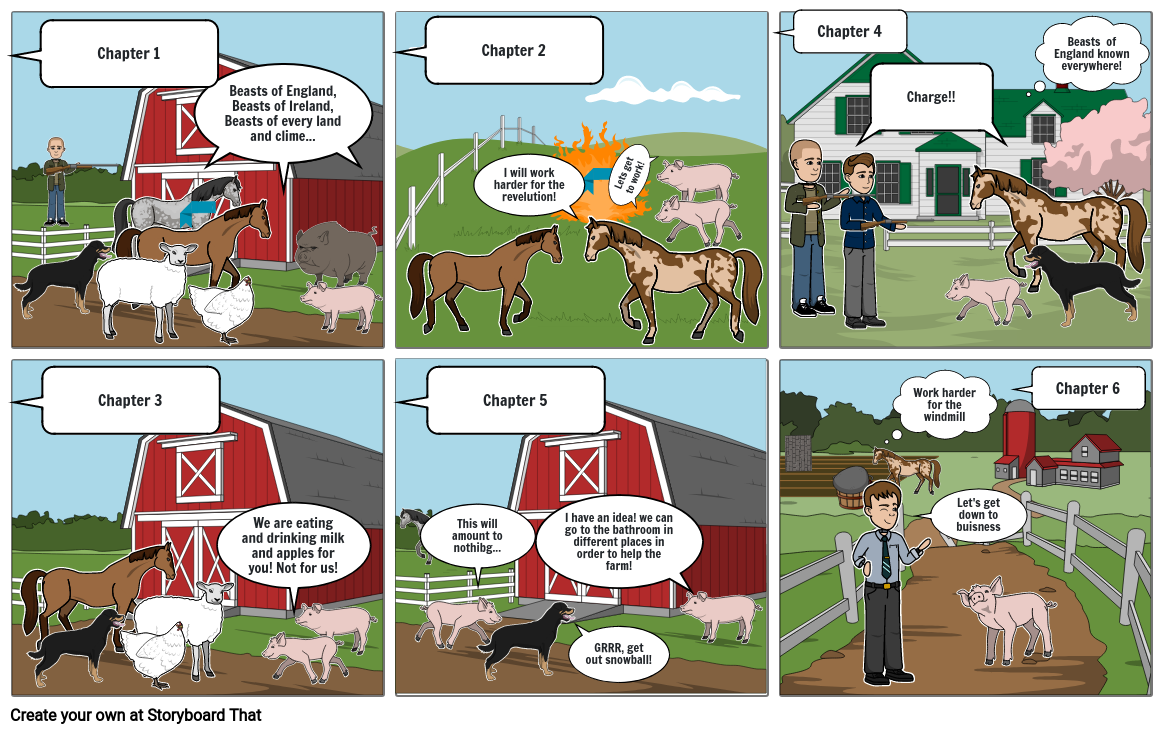 Animal Farm Storyboard by 3ea1cdc9