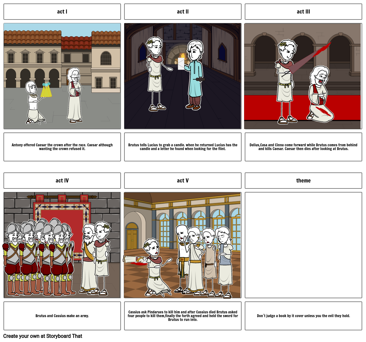 Julius Caesar Storyboard By 3ee28136