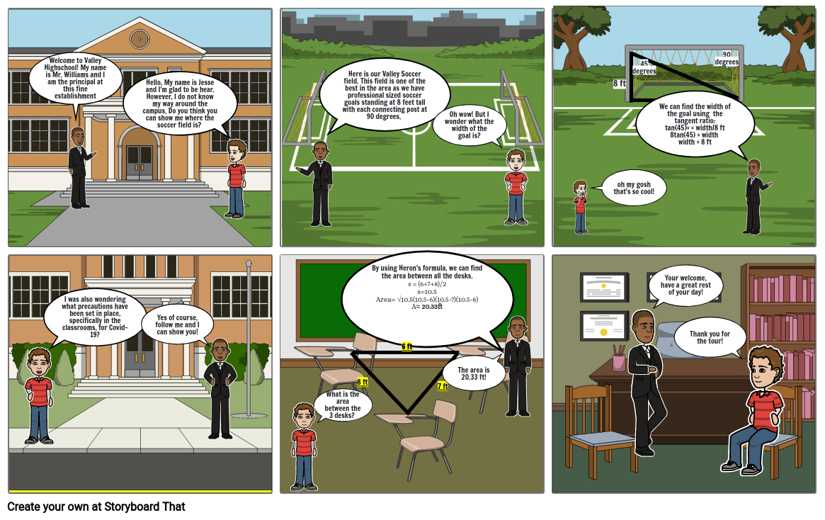 Tour of Campus Trigonometric Comic Strip