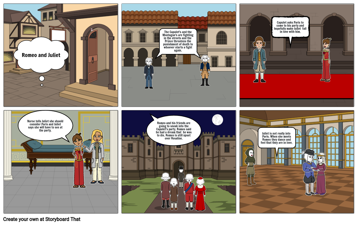 Romeo and Juliet Storyboard by 401958a0