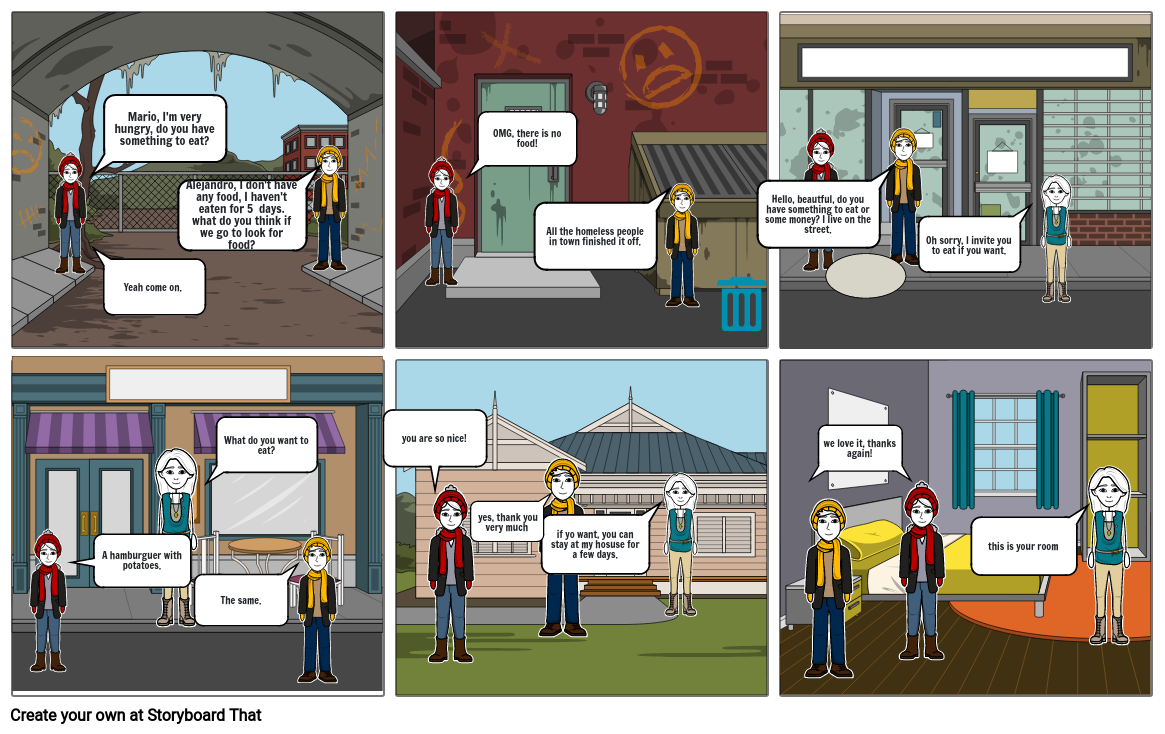 Comic Strip No poverty Storyboard by 40568cec