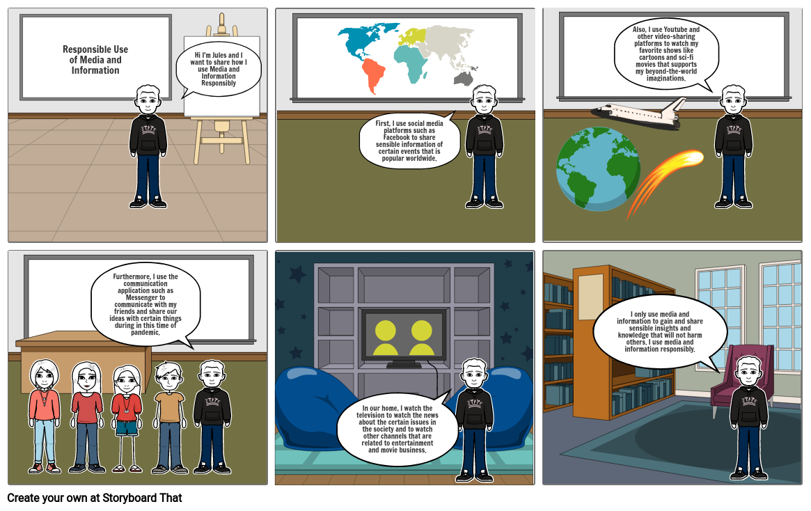 RESPONSIBLE USE OF MEDIA AND INFORMATION Storyboard