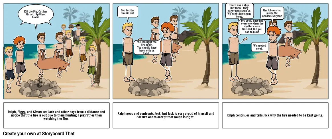 Lord of the Flies Comic Strip