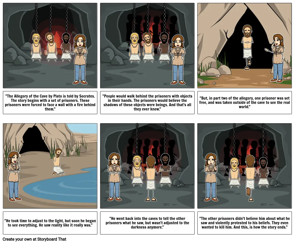 Allegory of the Cave Storyboard by 40e62c7a