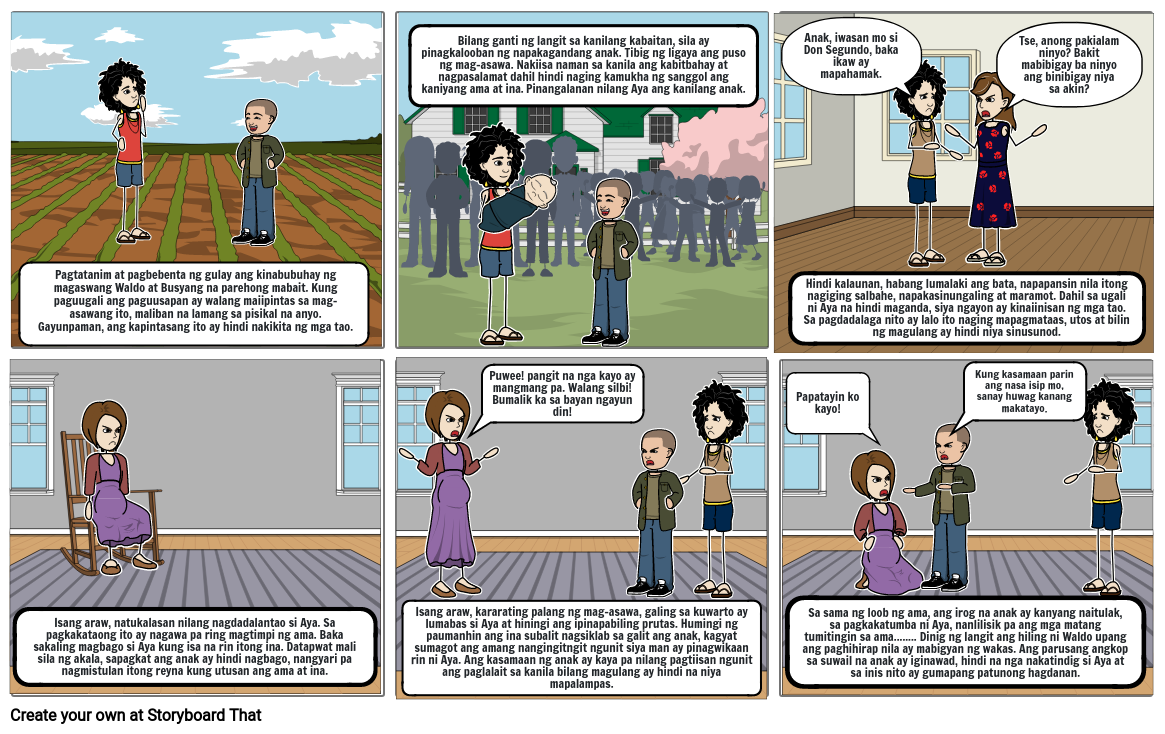 Alamat ng Buwaya Storyboard by 4104602d