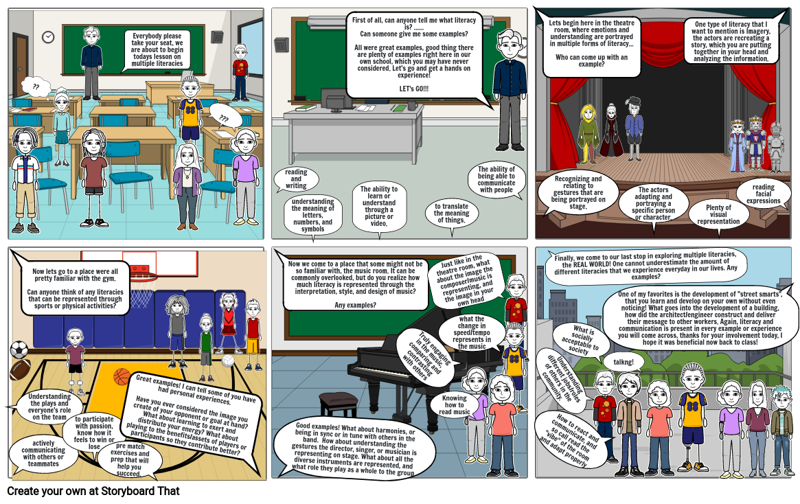 The Importance of Using Multiple Literacies Storyboard