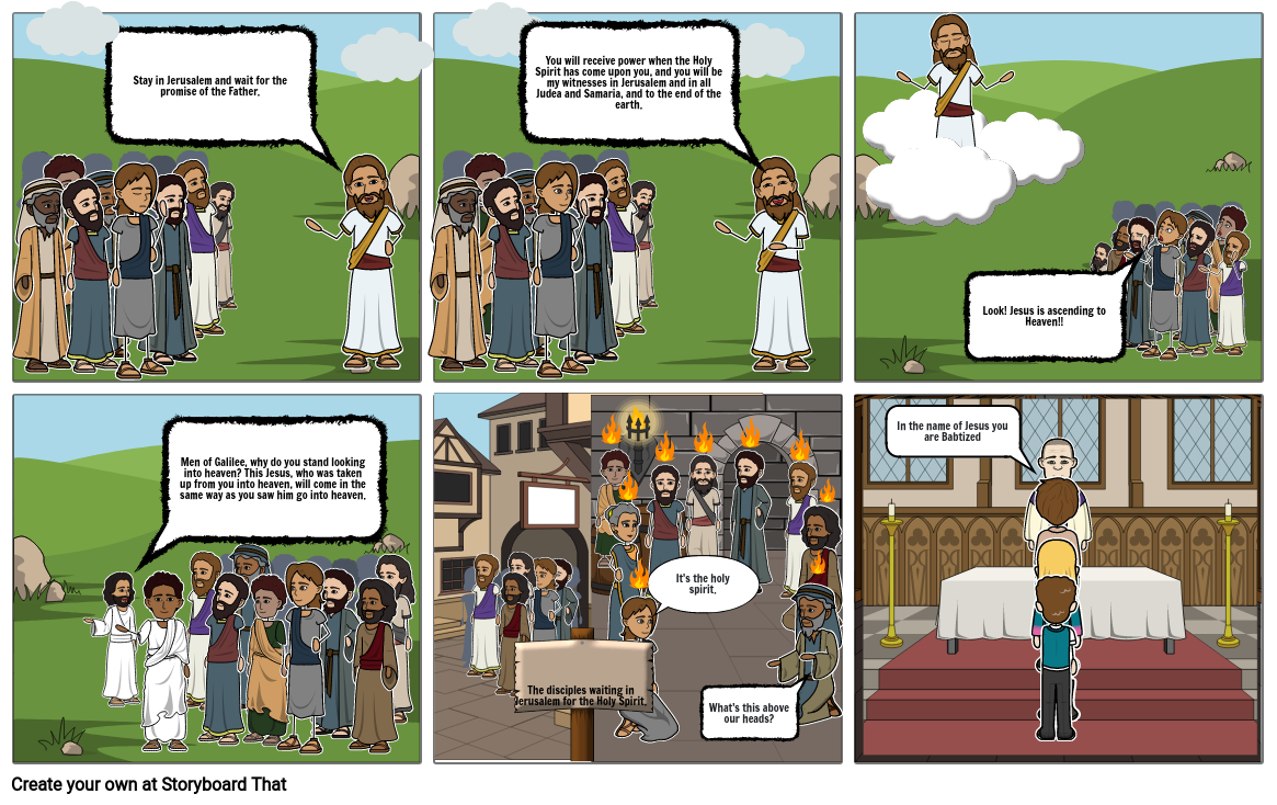 How the Apostles Got The Holy Spirit Storyboard