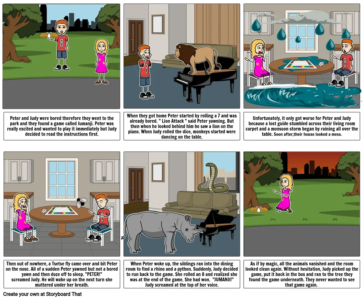 Jumanji Storyboard