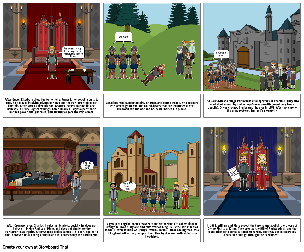English Civil War and Revolution Storyboard by 41a8e302