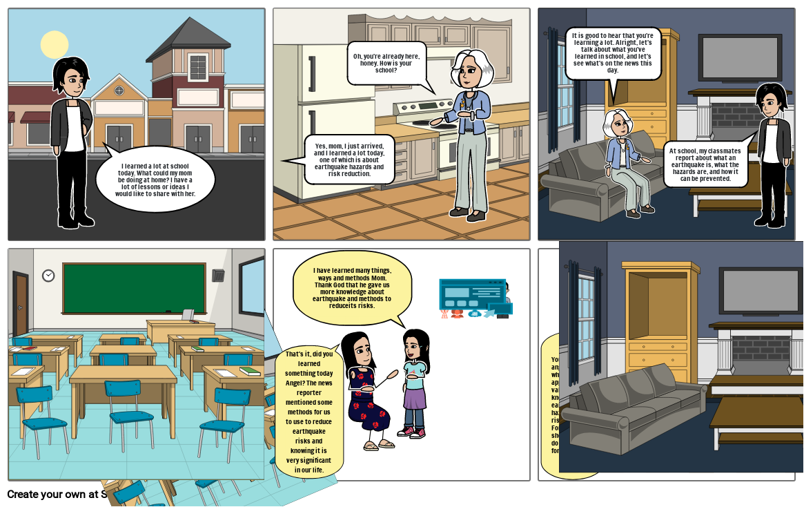 earthquake hazard and risk reduction Storyboard