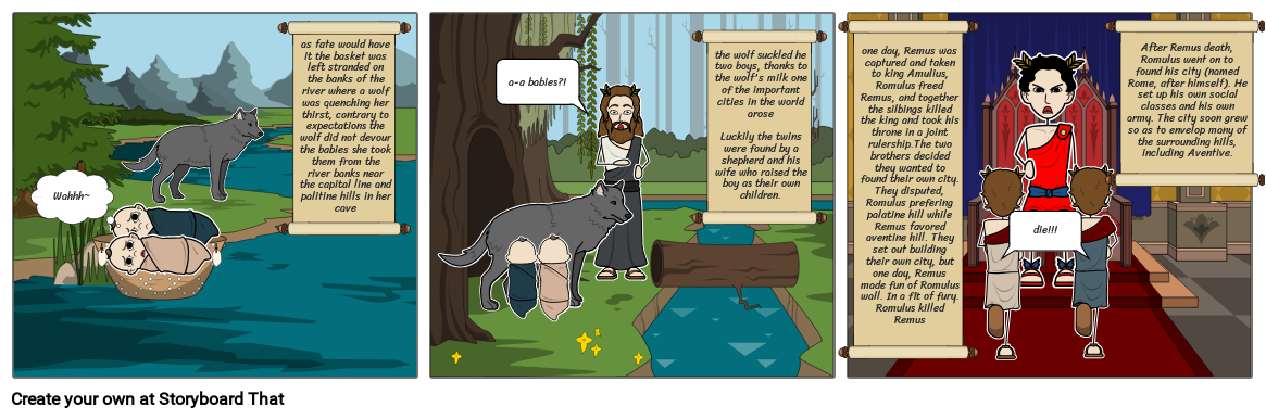 Remus Raccoon the story of remus and romulus Storyboard by 421ba384