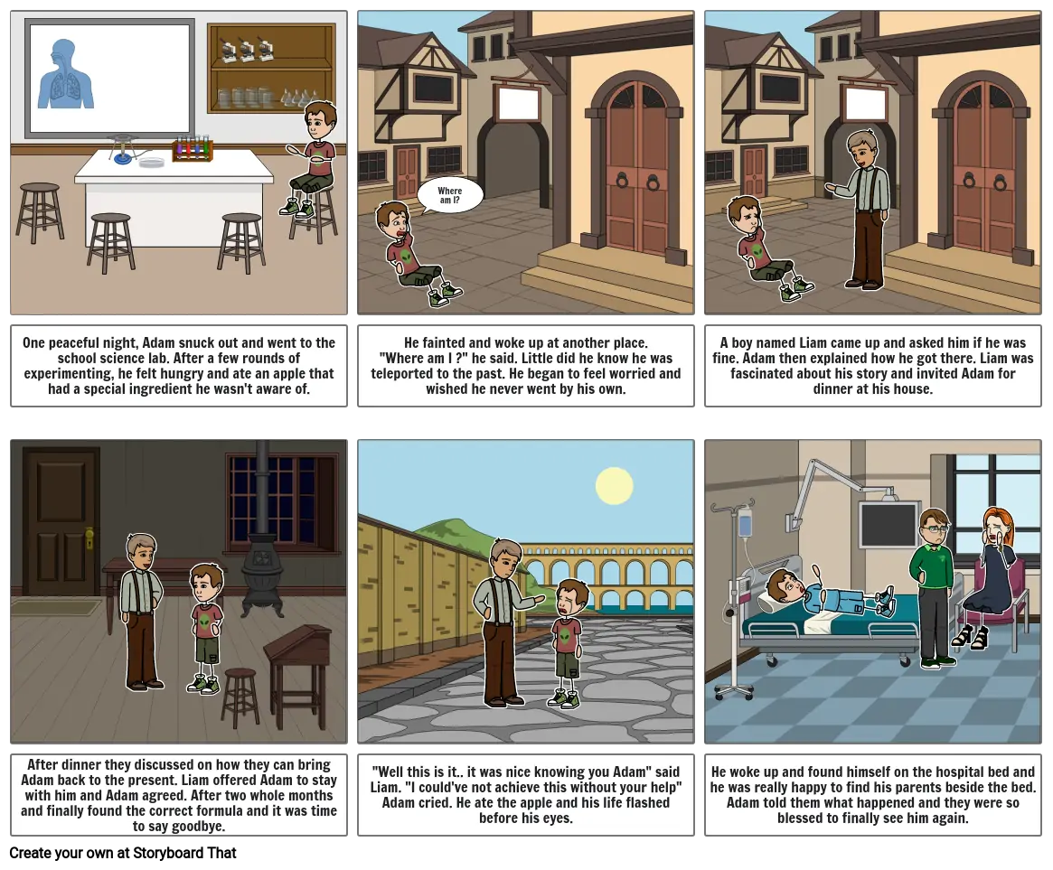 Science Experiment Gone Wrong Storyboard by 428f2a41