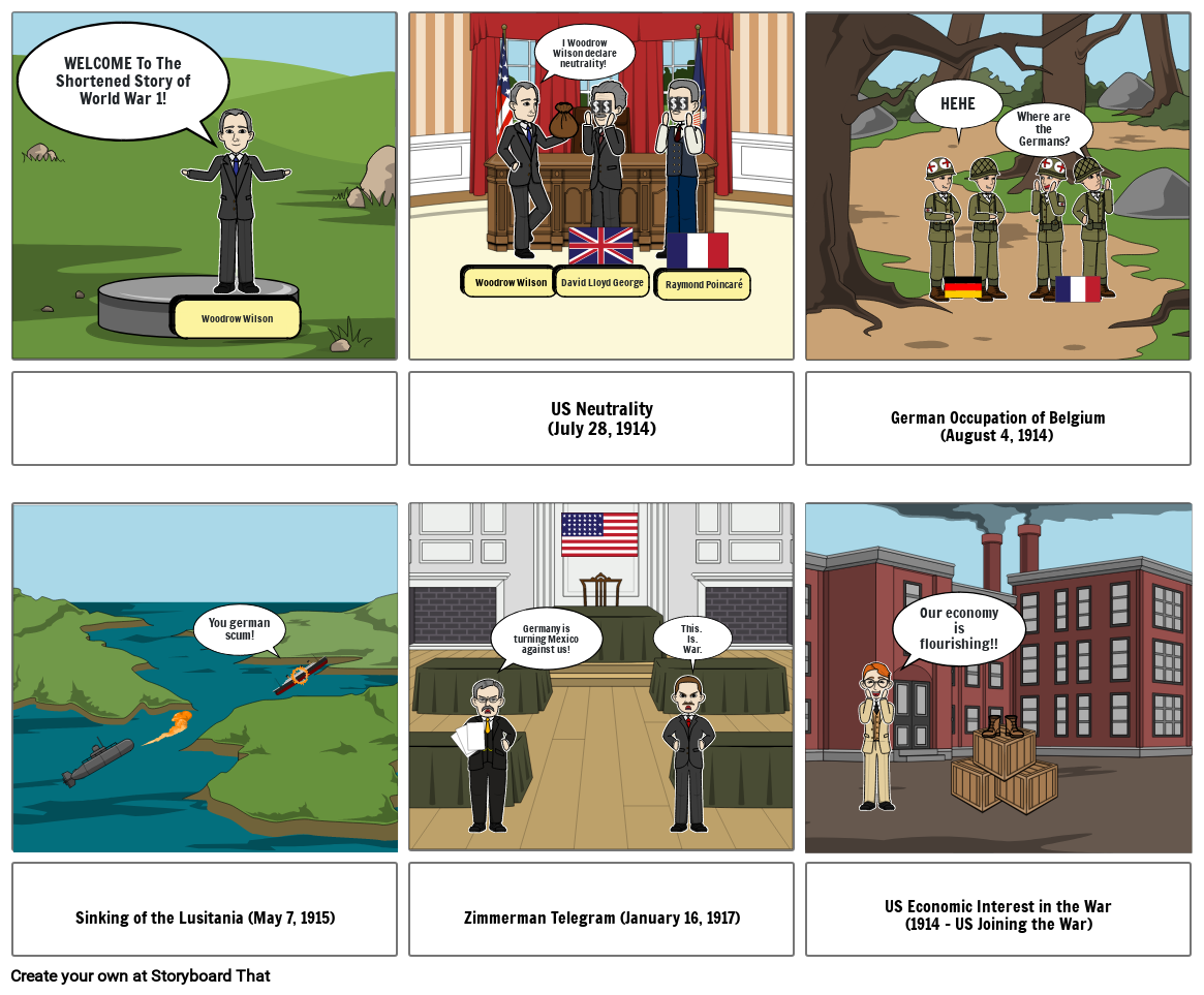 ww1 and the american continent Storyboard by 429a3168