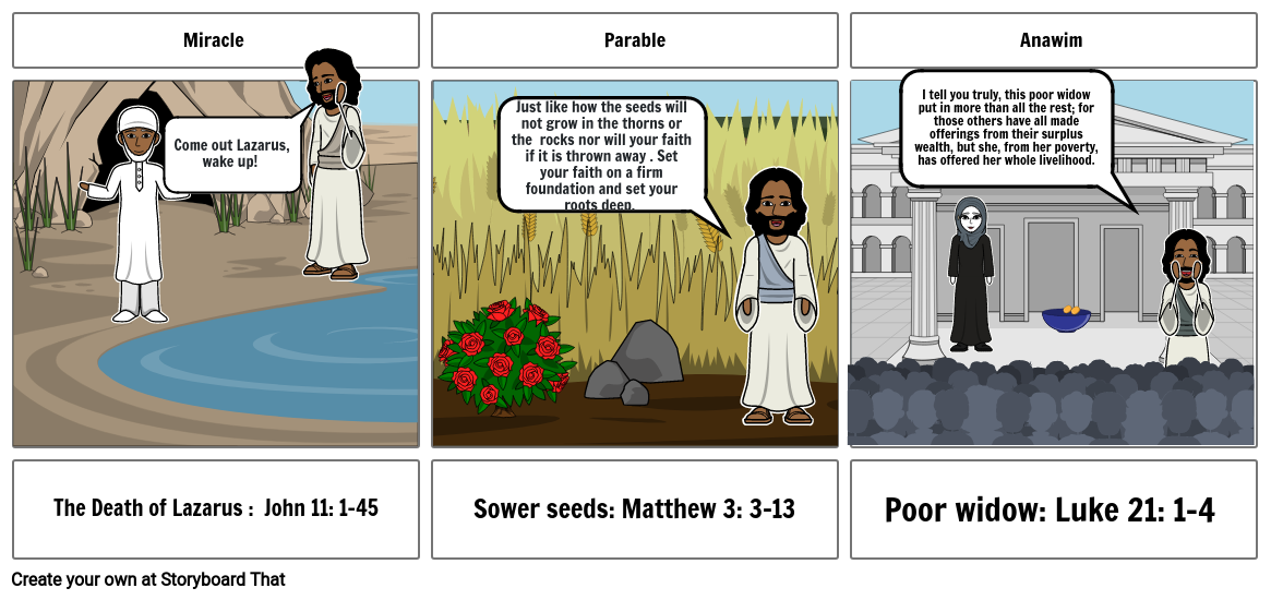 Jesus storyboard