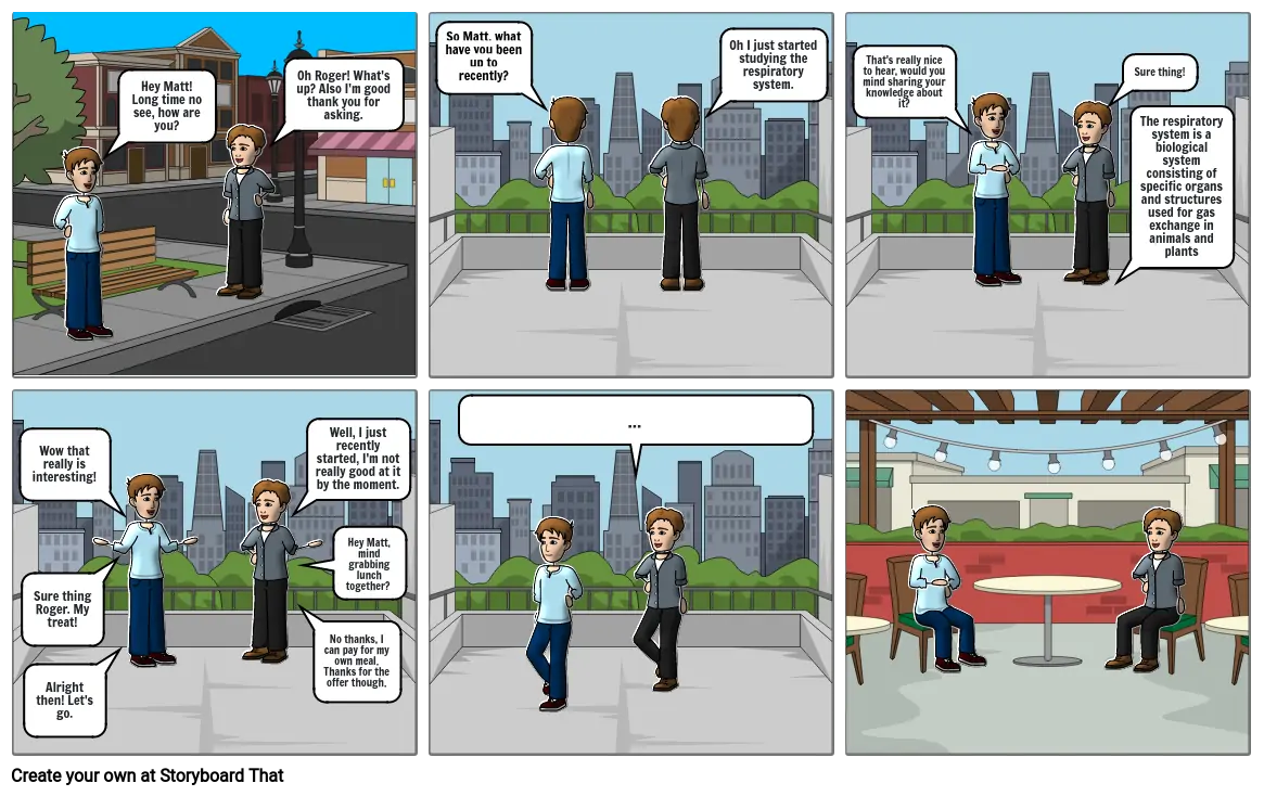 Respiratory System Comic Strip.