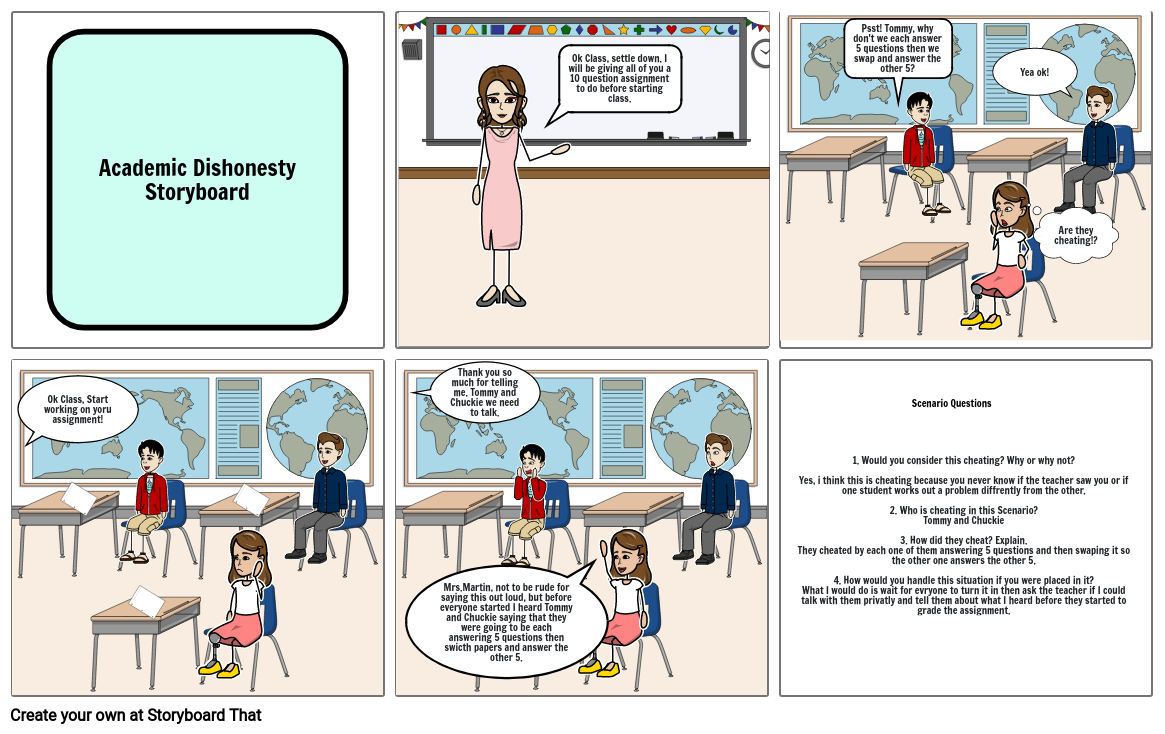 Academic Dishonesty Storyboard