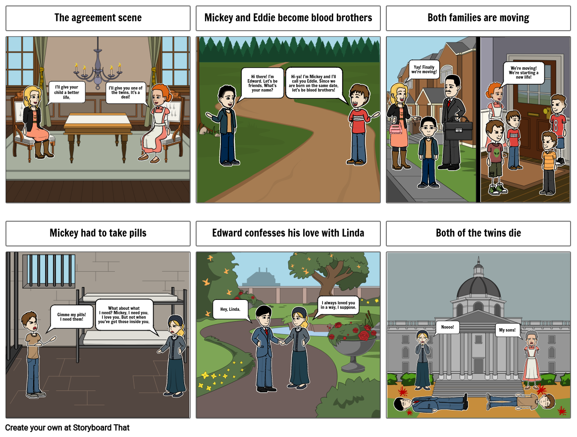 English Blood Brothers Storyboard Storyboard by 438f428a