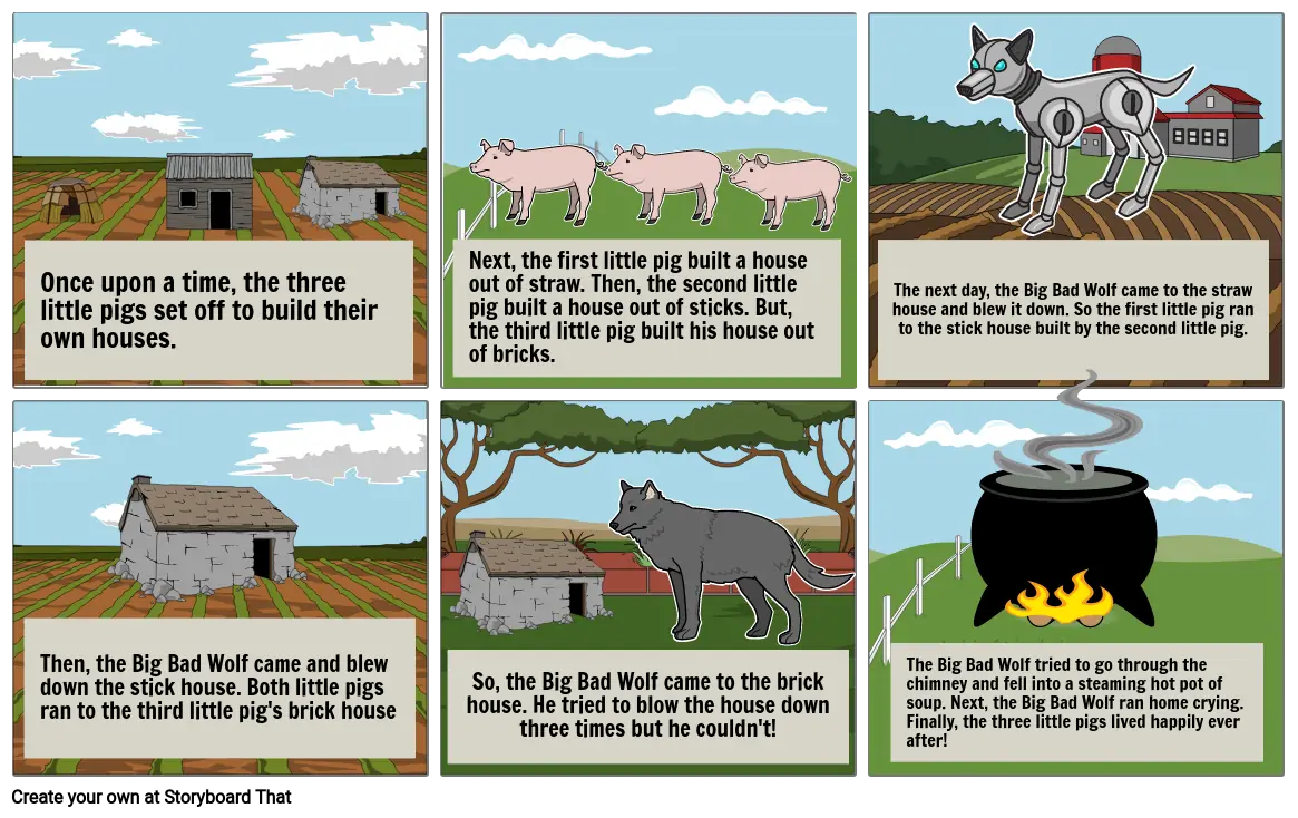 STORY ELEMENTS (THREE LITTLE PIGS)