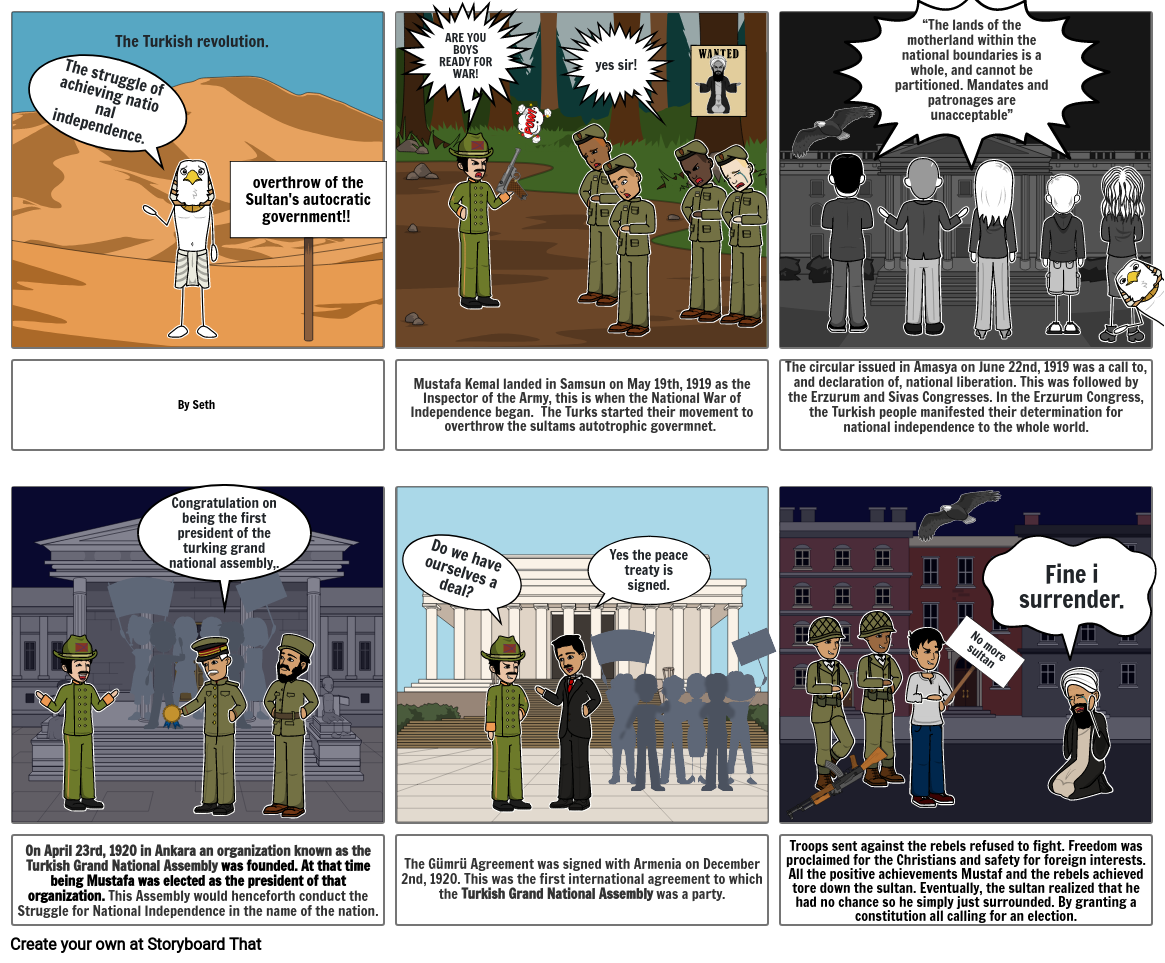Turkish independence war Storyboard by 43a38e19
